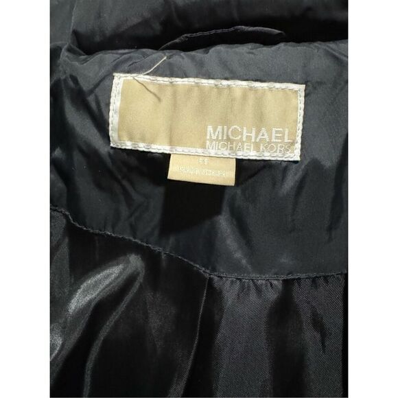 Michael Michael Kors black Down puffer foux fur trim Hooded winter coat Ps - Picture 11 of 16